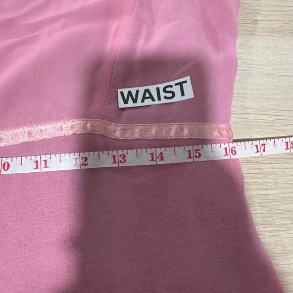 90s Y2K Vintage American Eagle HOCO Chiffon Pink Red Ombre Maxi Slip Dress 10 - Picture 14 of 15